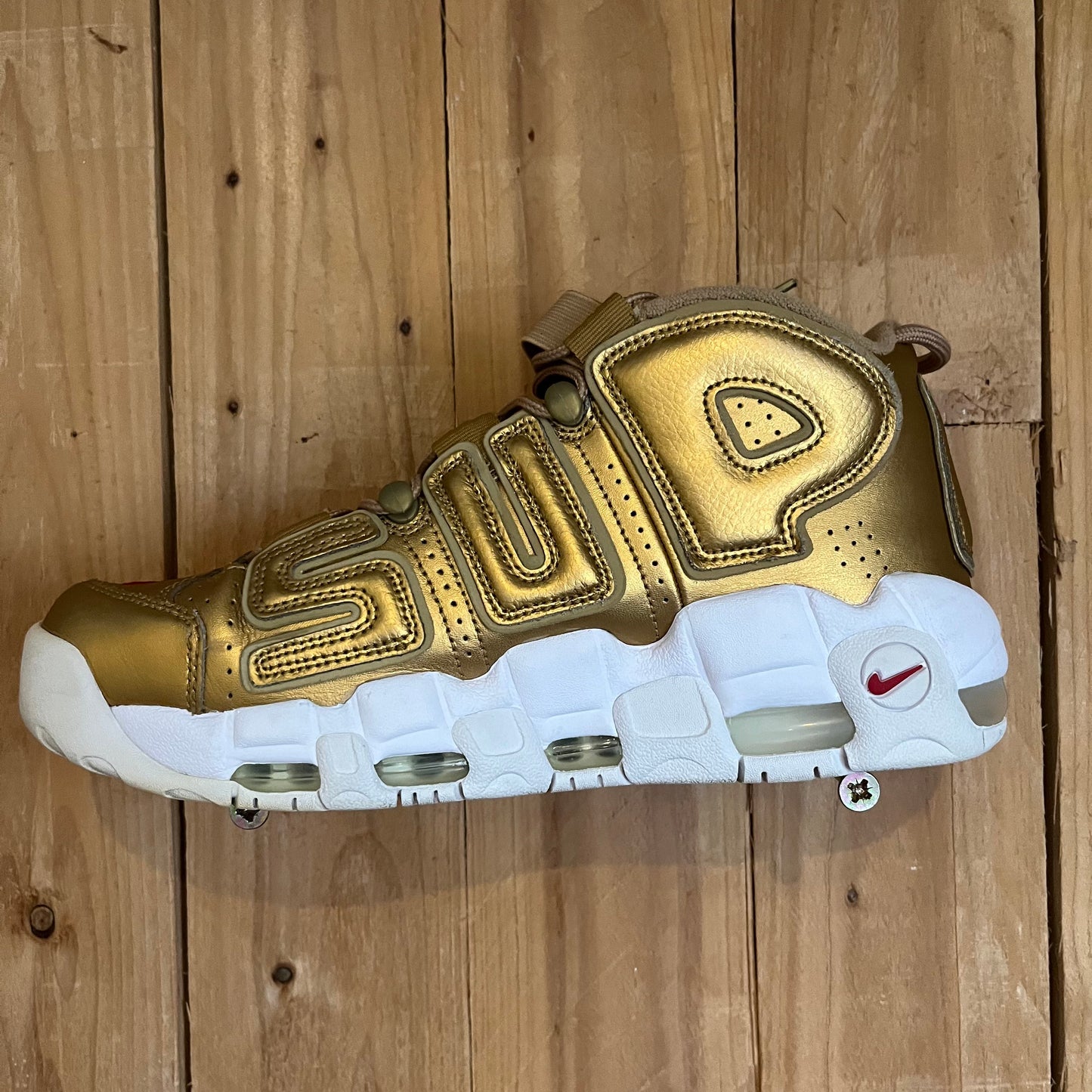 Nike Air More Uptempo Supreme Suptempo Gold